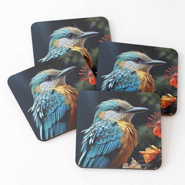 Item preview, A beautiful bird sitting on a tree branch in a dense forest designed and sold by DSAHART.