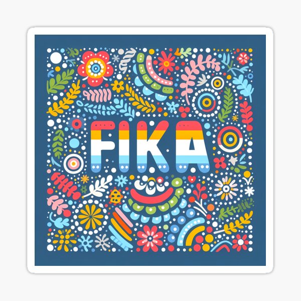 Item preview, FIKA Flowers and Patterns - Scandinavian Folk Art by heidiannemorris © designed and sold by FOLK ART FUSION by heidiannemorris.