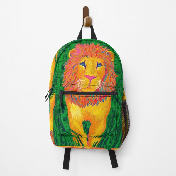 Item preview, “Lion” colorful abstract cat inspired by Lisa Frank designed and sold by emmalyonsart.