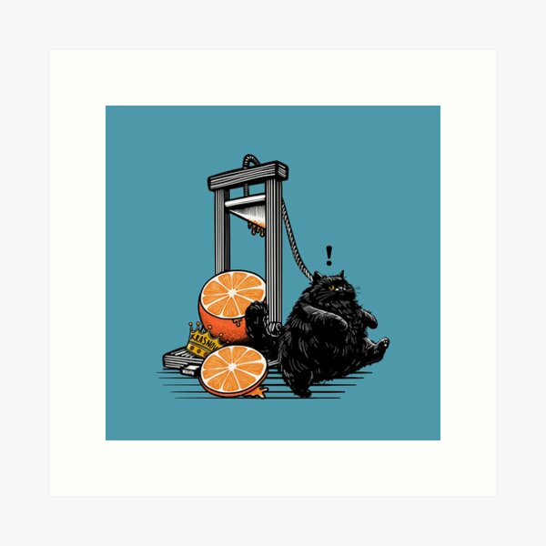Aperçu de l'œuvre Le coupe-orange créée et vendue par KilkennyCat Art.