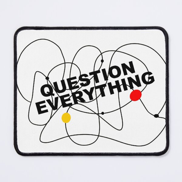 Item preview, Question Everything Abstract Line Art With Text designed and sold by art64.