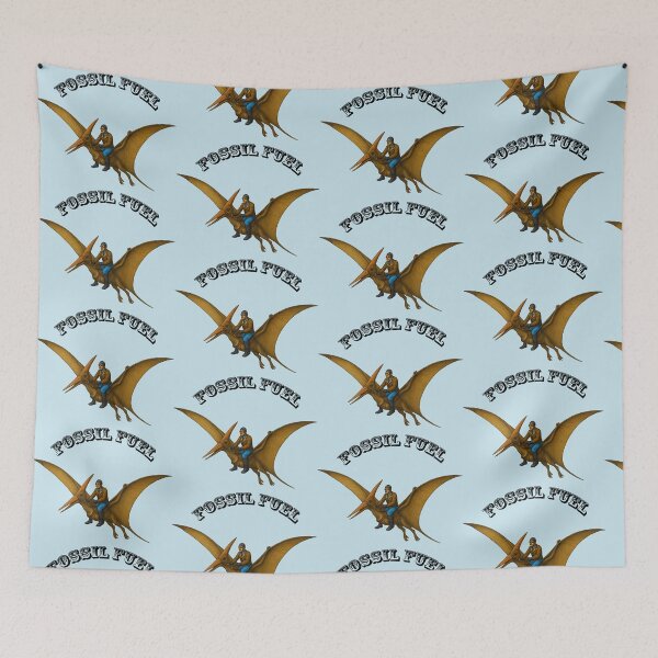 Item preview, Vintage Pilot Riding on the Back of a Flying Pterosaur Dinosaur URM designed and sold by urmaddad.