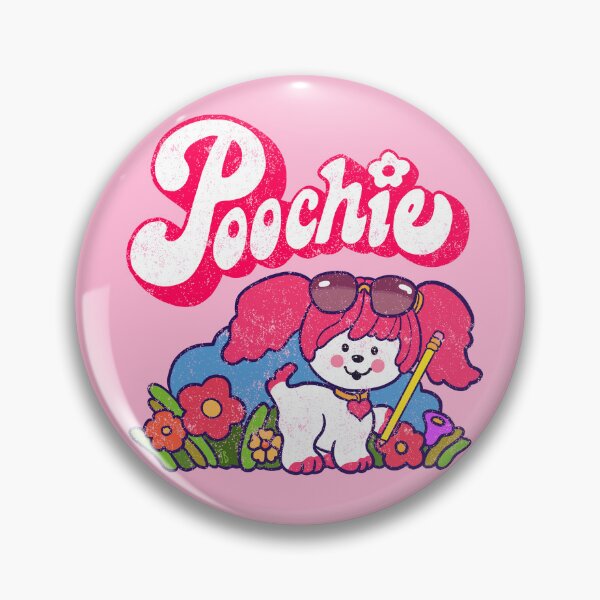 Item preview, Poochie - Retro 80s Pink Dog - Weathered Look designed and sold by FunnehGacha.