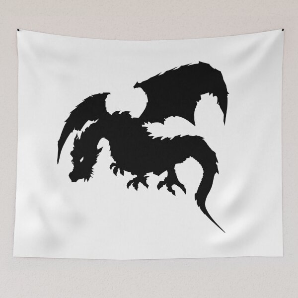 Item preview, Shadow of the Black Dragon black and white drawing! Guaranteed AI-free designed and sold by fifou96.