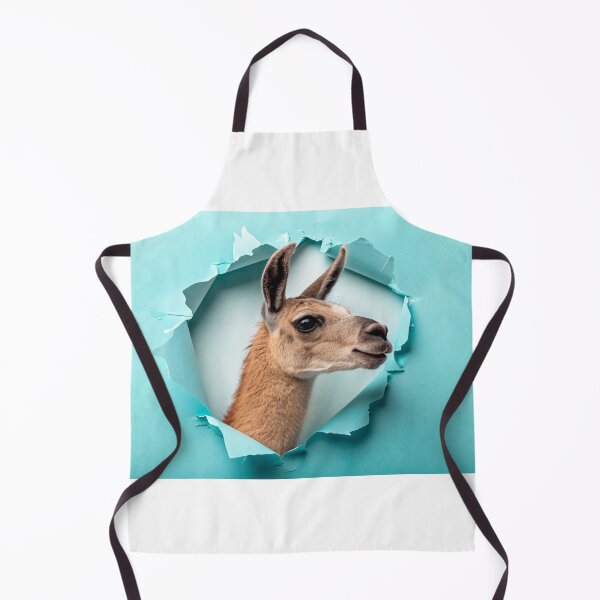 Item preview, A llama realistic llapoking its head through a torn paper HOLE designed and sold by elkuni.