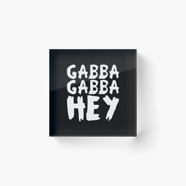 Item preview, Gabba Gabba Hey – punk raw lettering (white) designed and sold by didijuca.