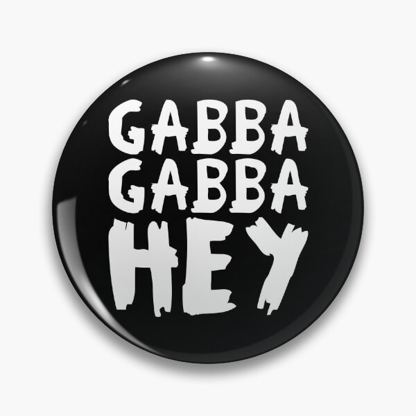 Item preview, Gabba Gabba Hey – punk raw lettering (white) designed and sold by didijuca.