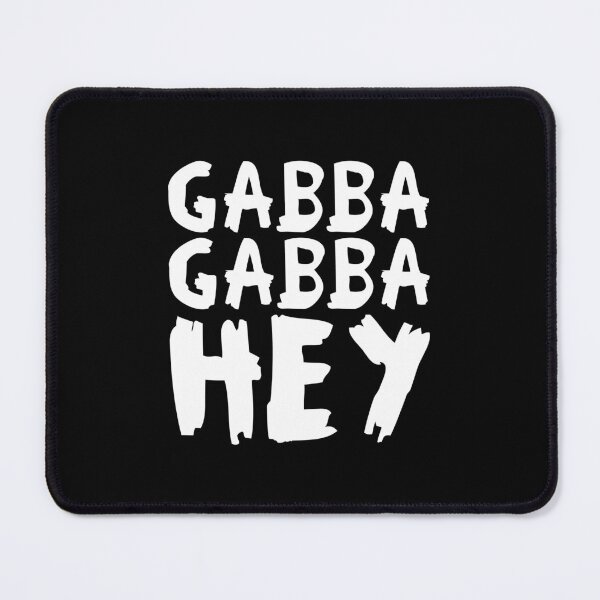 Aperçu de l'œuvre Gabba Gabba Hey – lettrage brut punk (blanc) créée et vendue par didijuca.