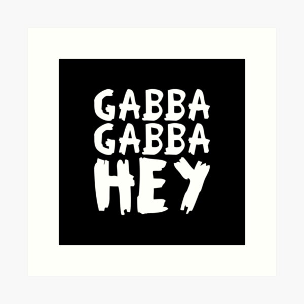 Item preview, Gabba Gabba Hey – punk raw lettering (white) designed and sold by didijuca.