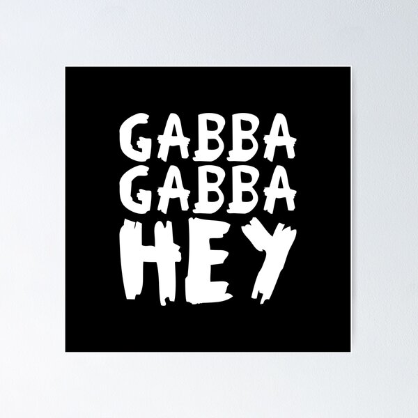Item preview, Gabba Gabba Hey – punk raw lettering (white) designed and sold by didijuca.
