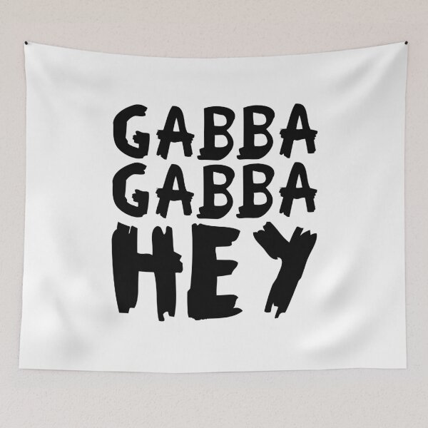 Item preview, Gabba Gabba Hey – punk raw lettering (black) designed and sold by didijuca.