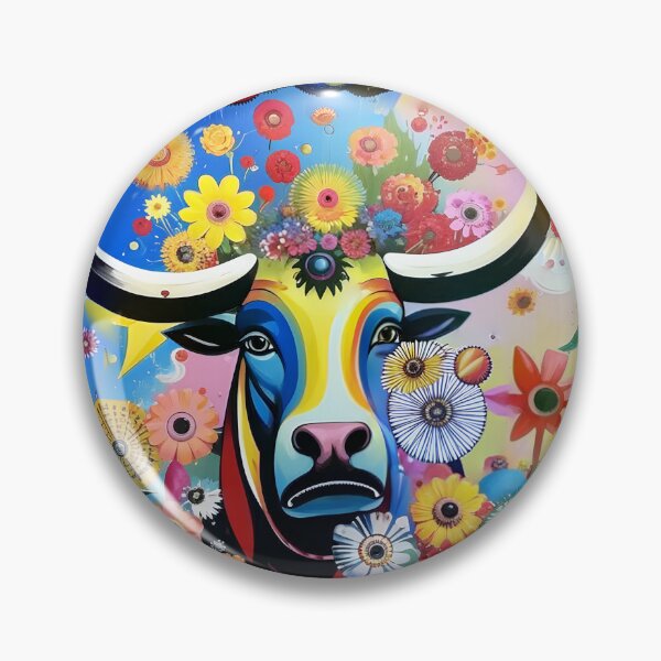 Item preview, Beautiful bull surrounded by wildflowers. designed and sold by Natalia-Vlad.