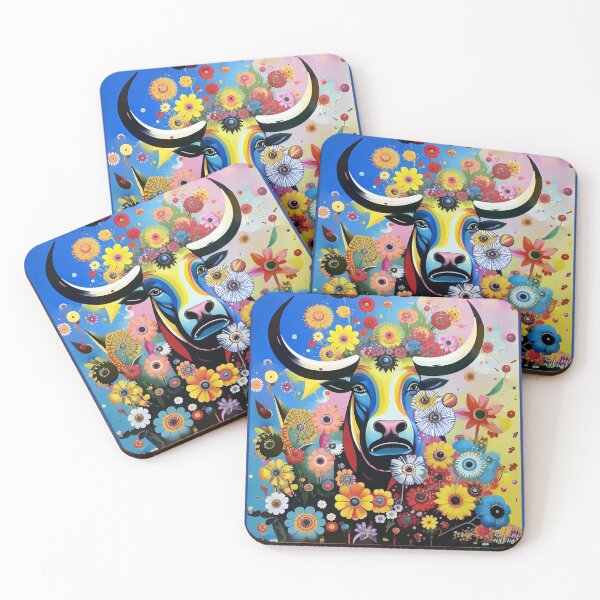 Item preview, Beautiful bull surrounded by wildflowers. designed and sold by Natalia-Vlad.