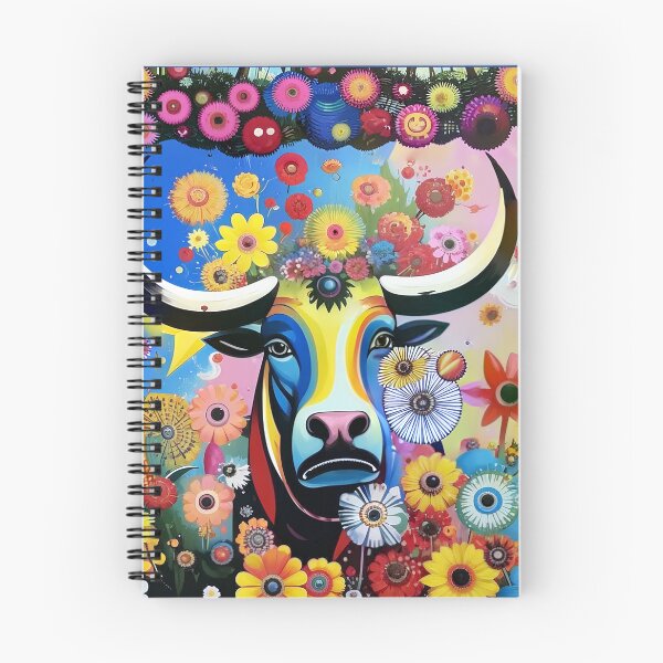 Item preview, Beautiful bull surrounded by wildflowers. designed and sold by Natalia-Vlad.
