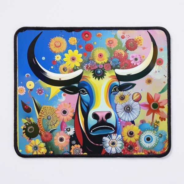 Item preview, Beautiful bull surrounded by wildflowers. designed and sold by Natalia-Vlad.