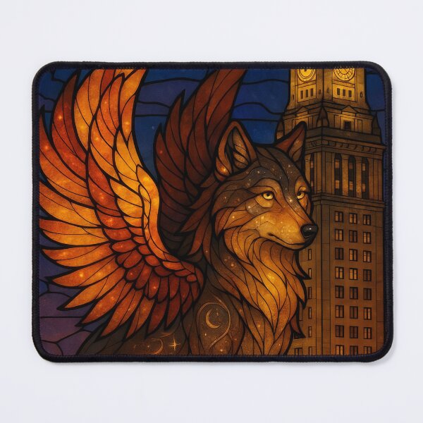 Item preview, Celestial Wolf Guardian of Boston designed and sold by AetherLightArt.