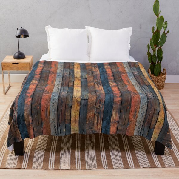 Item preview, Rustic Multi-Colored Vertical Wooden Planks designed and sold by NTGUILTY.