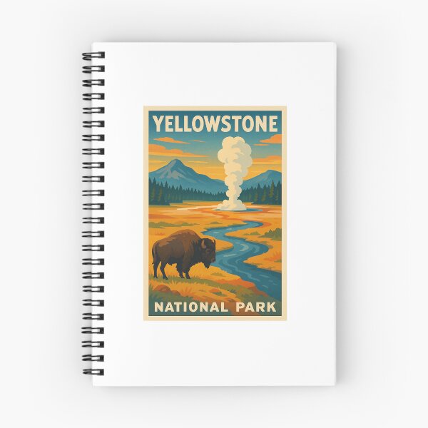 Item preview, Yellowstone National Park Retro Poster designed and sold by JBWphotos.