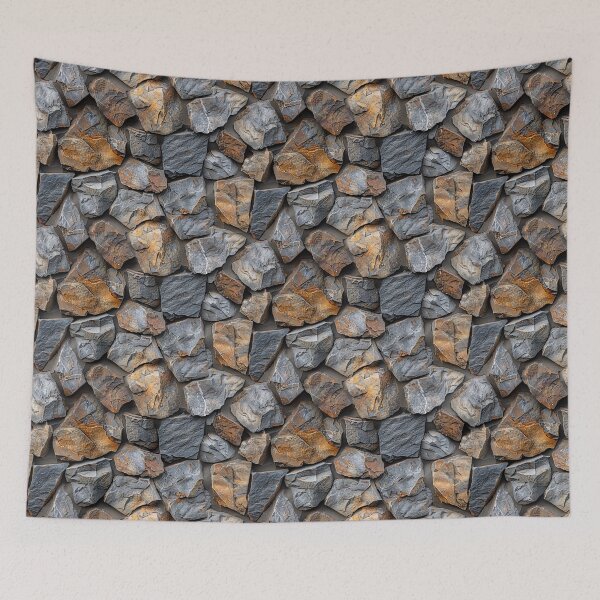 Item preview, Rugged Natural Stone Wall Texture with Earth Tones designed and sold by NTGUILTY.