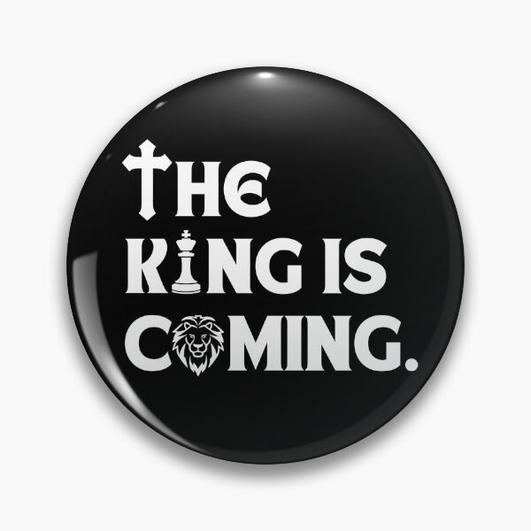 Item preview, Cross Lion Chess King The King is Coming Christian Faith sign  designed and sold by Neeshki.