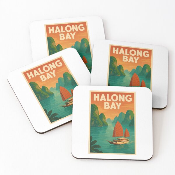 Item preview, Halong Bay, Vietnam Retro Poster designed and sold by JBWphotos.