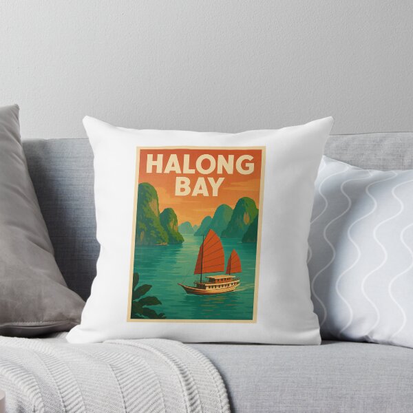 Item preview, Halong Bay, Vietnam Retro Poster designed and sold by JBWphotos.