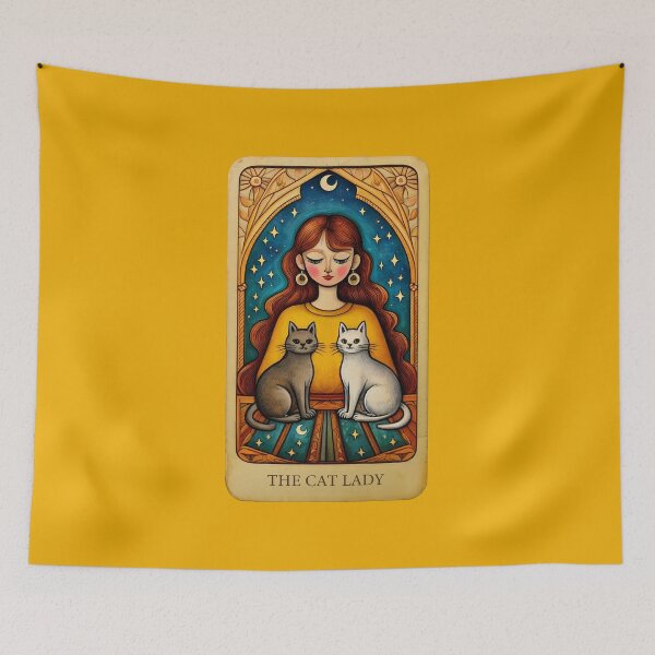 Item preview, The Cat Lady Tarot Card designed and sold by ArtFactoryAI.