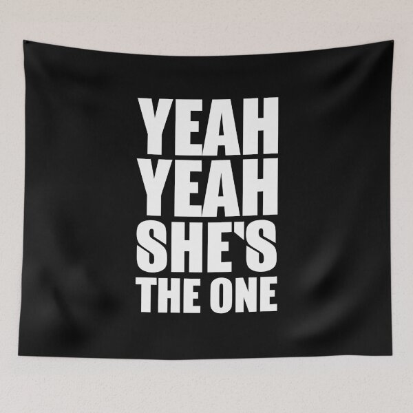 Item preview, She's the One – bold minimalist punk lettering (white) designed and sold by didijuca.