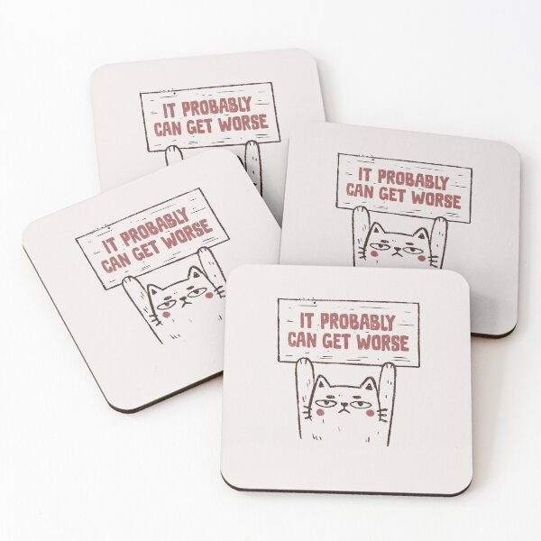 Item preview, It Probably Can Get Worse Ironic Cat designed and sold by koalateess.