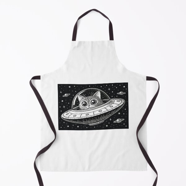Item preview, adorable cat inside a flying saucer designed and sold by elkuni.