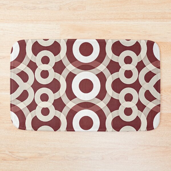 Item preview, Art Deco Burgundy Red CirclePattern,  designed and sold by Prints and Lifestyle.