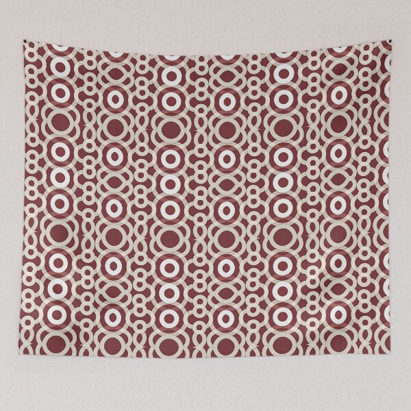 Item preview, Art Deco Burgundy Red CirclePattern,  designed and sold by Prints and Lifestyle.
