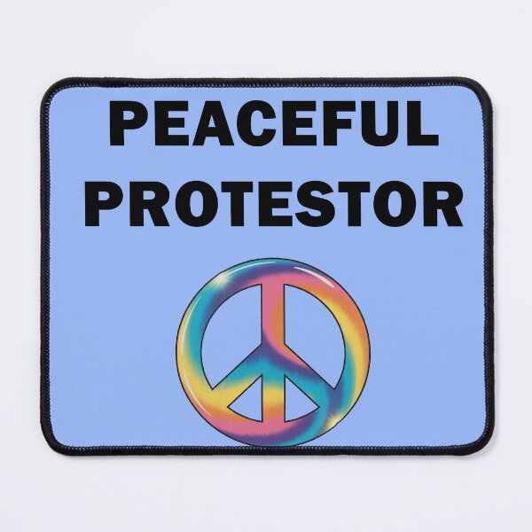 Item preview, PEACEFUL PROTESTOR with PEACE SIGN designed and sold by Greenbaby.