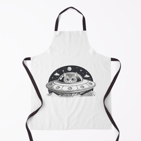 Item preview, adorable cat inside a flying saucer designed and sold by elkuni.