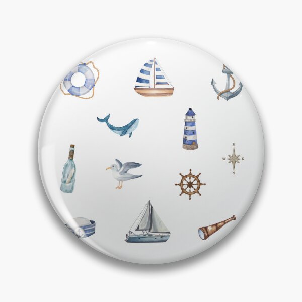 Item preview, Watercolor Nautical Elements  designed and sold by silviaol.