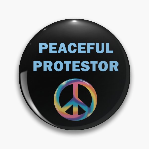 Item preview, PEACEFUL PROTESTOR with PEACE SIGN designed and sold by Greenbaby.