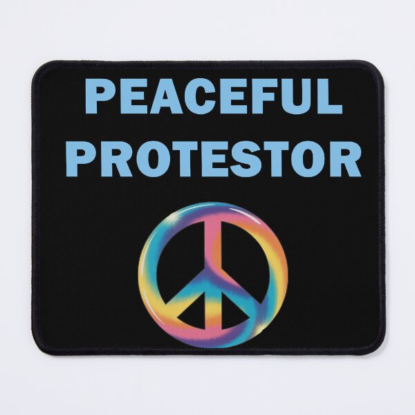 Item preview, PEACEFUL PROTESTOR with PEACE SIGN designed and sold by Greenbaby.