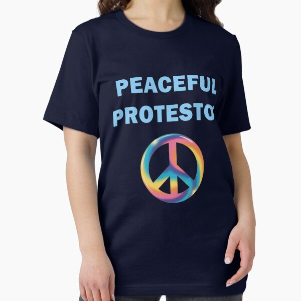 Item preview, PEACEFUL PROTESTOR with PEACE SIGN designed and sold by Greenbaby.
