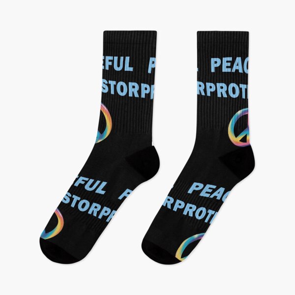 Item preview, PEACEFUL PROTESTOR with PEACE SIGN designed and sold by Greenbaby.