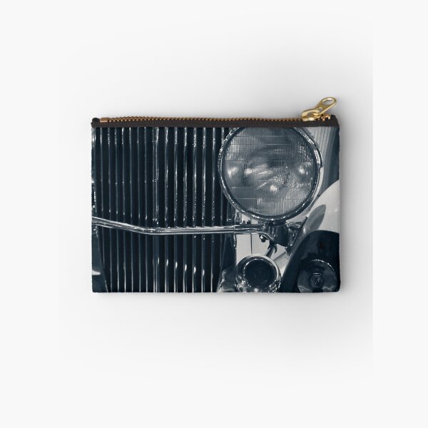 Item preview, Fotografía de faros de coches clásicos: Impresión artística de pared clásica en gris, plata y negro designed and sold by Gulnaz Turdalieva.