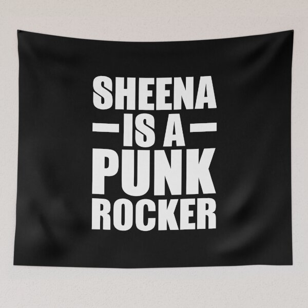 Item preview, Sheena Is a Punk Rocker – bold black punk lettering (White) designed and sold by didijuca.