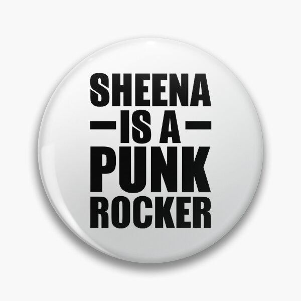 Item preview, Sheena Is a Punk Rocker – bold black punk lettering (Black) designed and sold by didijuca.