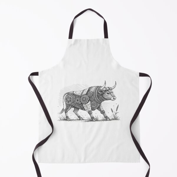 Item preview, cybernetic bull with mechanical components designed and sold by elkuni.