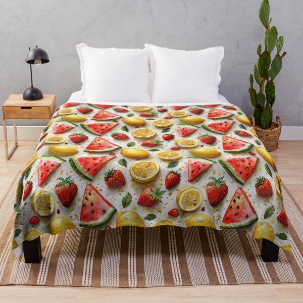 Item preview, Vibrant Watercolor Fruit Medley on White Background designed and sold by NTGUILTY.