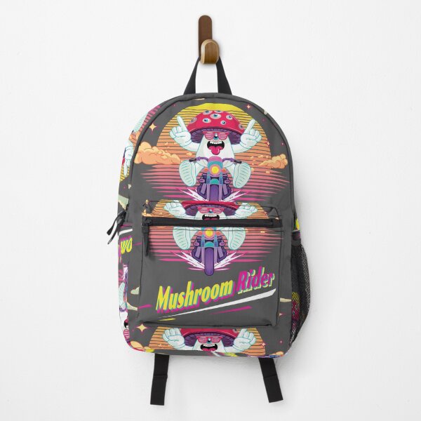 Item preview, Mushroom Rider – Psychedelic Cartoon Biker Design designed and sold by RelaxWild.