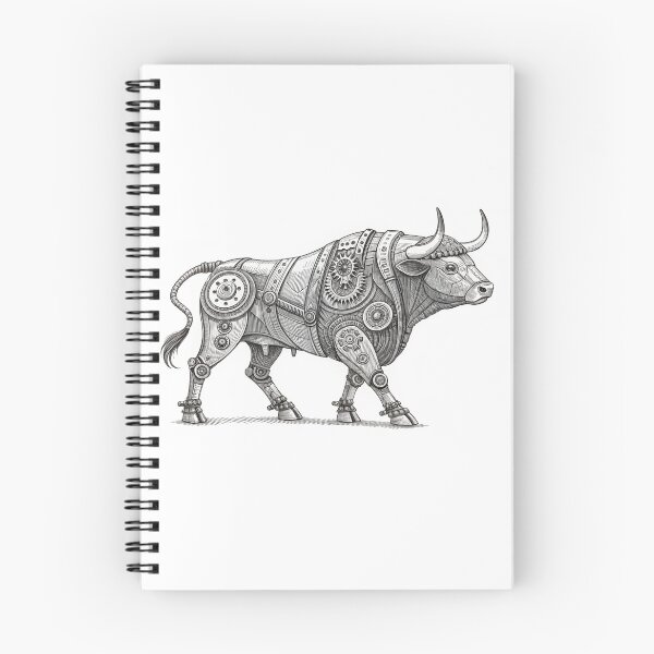 Item preview, cybernetic bull with mechanical components designed and sold by elkuni.