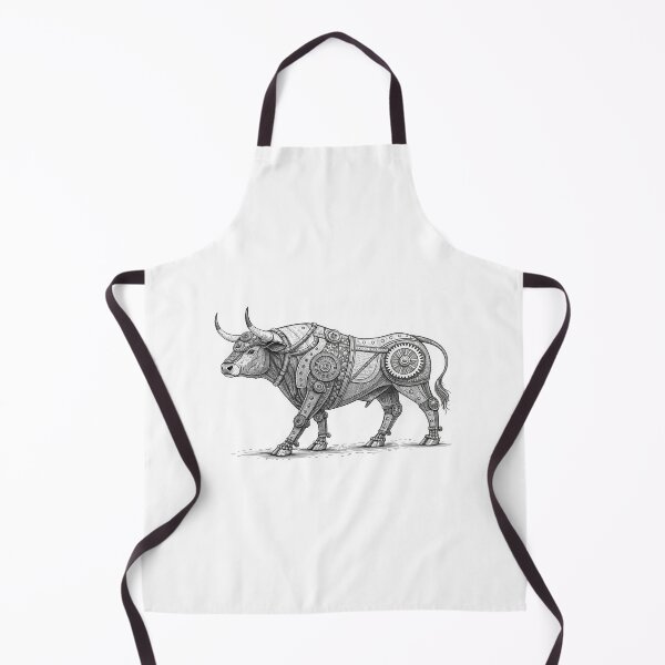 Item preview, cybernetic bull with mechanical components designed and sold by elkuni.