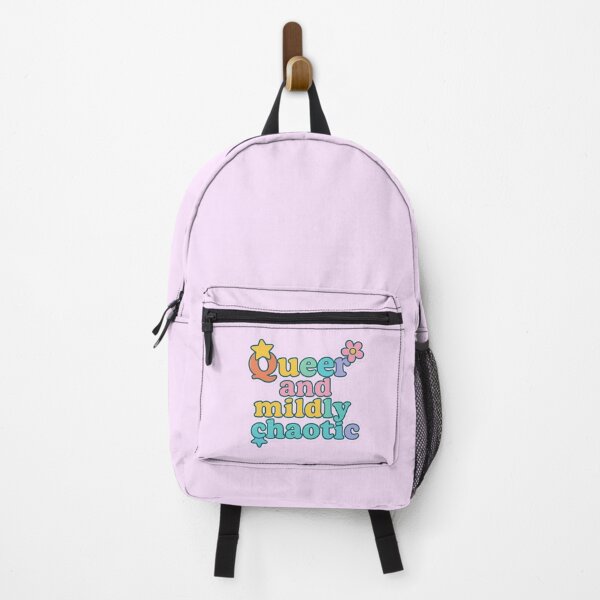 Item preview, Queer and Mildly Chaotic – Funny Retro Pride Quote designed and sold by cute stickers by Studio Aries.