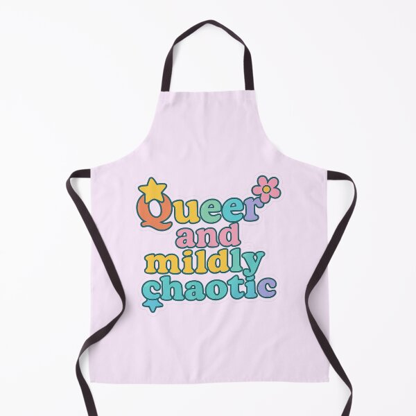 Item preview, Queer and Mildly Chaotic – Funny Retro Pride Quote designed and sold by cute stickers by Studio Aries.