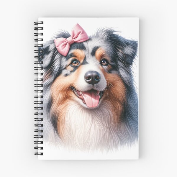 Item preview, Australian Shepherd Girl with Pink Bow designed and sold by Bichon Boutique.